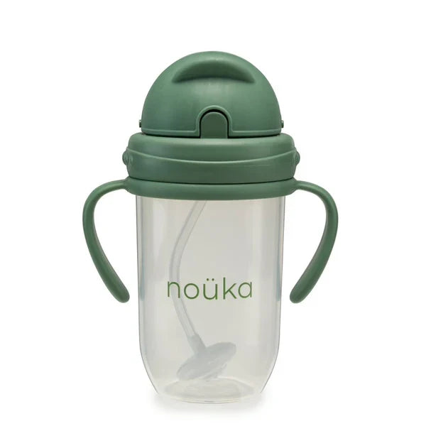 Non-Spill Weighted Straw Cup 9 oz | noüka | Fern-2