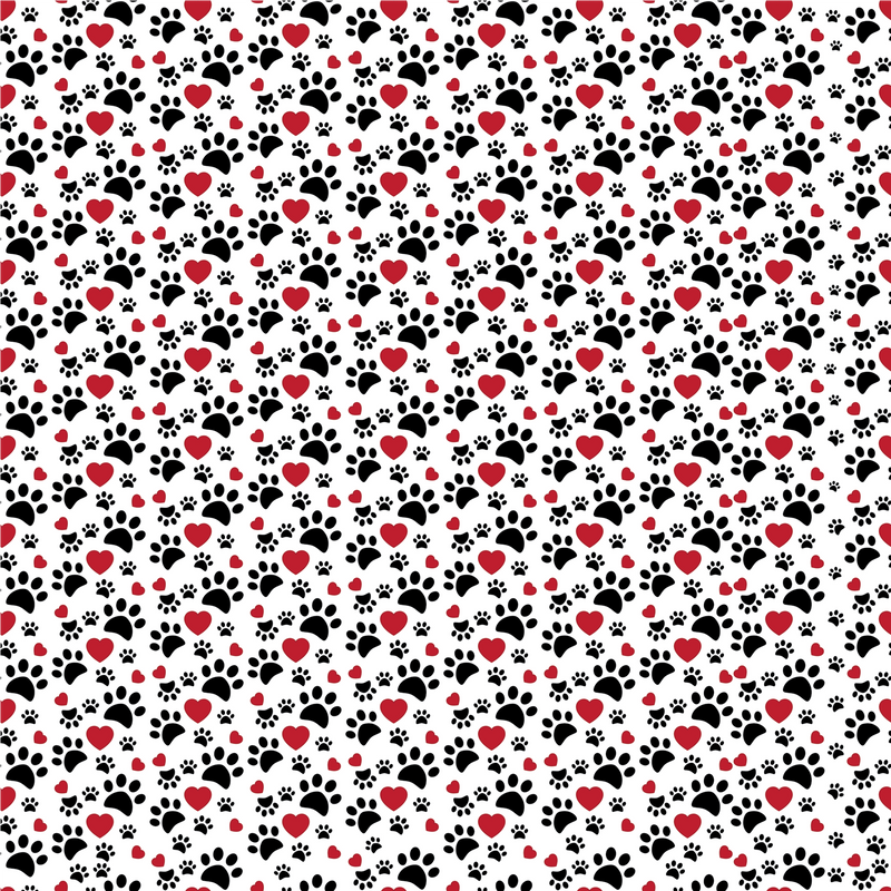 You and Me Paw Prints Adhesive Vinyl-1