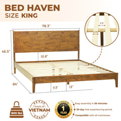 Estructura de Cama de Madera Maciza Haven-21