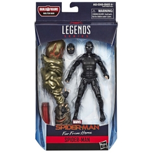Spider-Man – Marvel Legends Spider-Man (Stealth Suit) 6-Inch Action Figure [Far From Home] – Molten Man BAF Series (UPC: 630509817245)