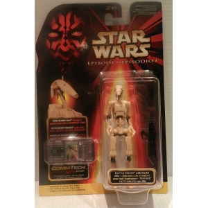Star Wars Ep1 –Battle Droid (“CLEAN” Variant) 3.75" w/ English CommTech Chip Trilingual Packaging (UPC: 076281840925)